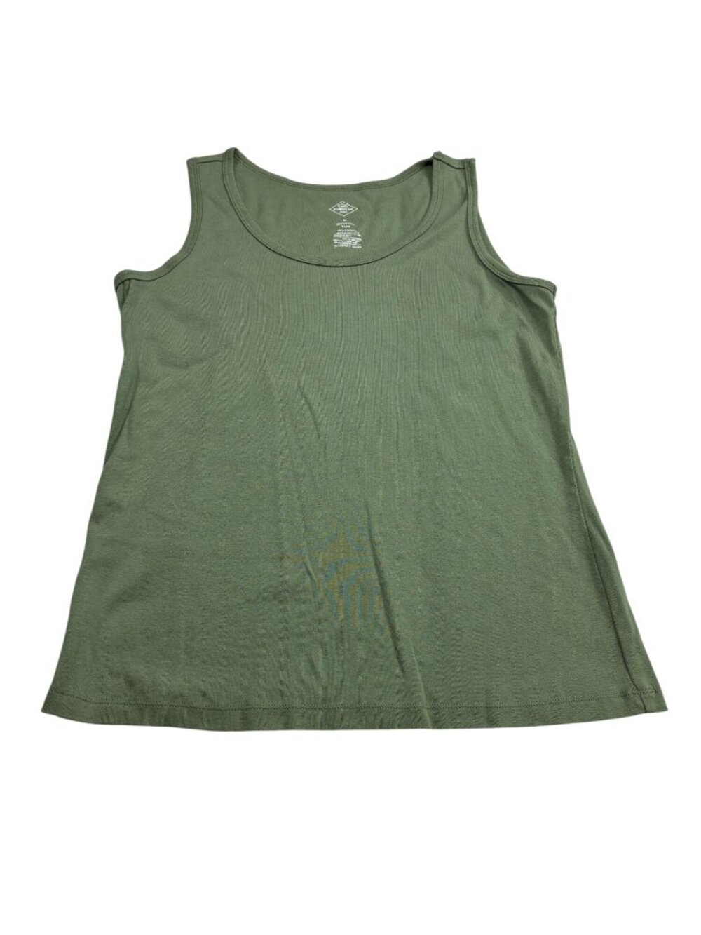 Womens St. Johns Bay Green Tank Top Sleeveless XL 100% Cotton